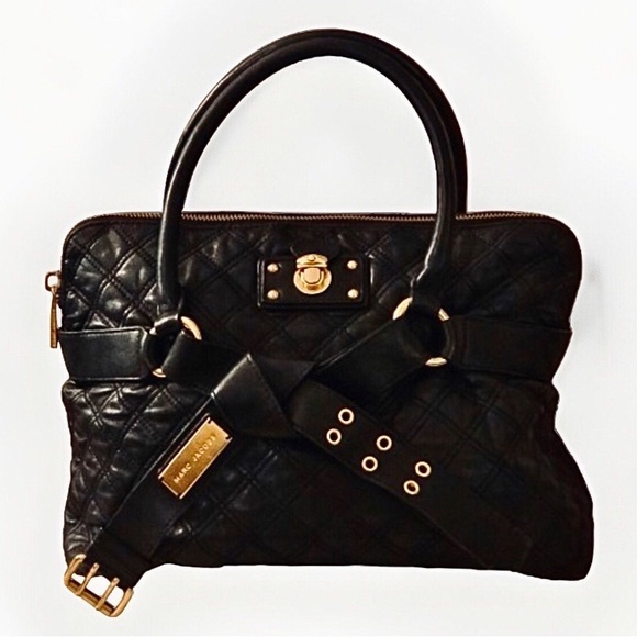 MARC JACOB Quilted Top Handled Belted Lambskin Shoulder Bag - Picture 17 of 17